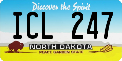 ND license plate ICL247