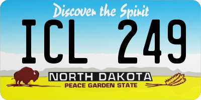 ND license plate ICL249