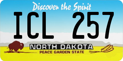 ND license plate ICL257