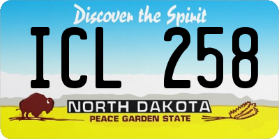 ND license plate ICL258