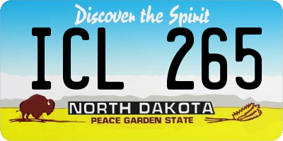 ND license plate ICL265