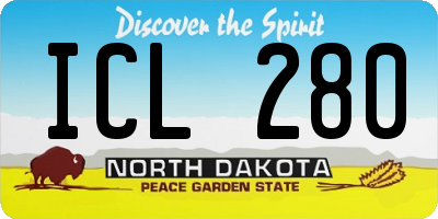 ND license plate ICL280