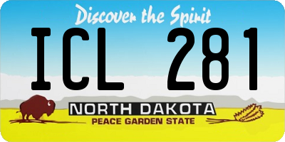 ND license plate ICL281