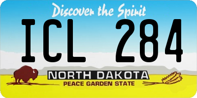 ND license plate ICL284