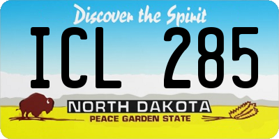 ND license plate ICL285
