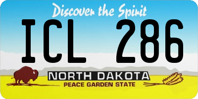 ND license plate ICL286