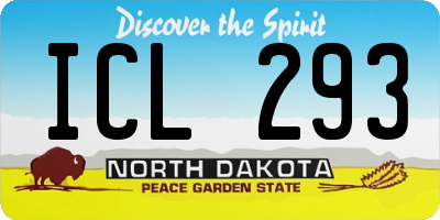 ND license plate ICL293