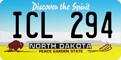 ND license plate ICL294