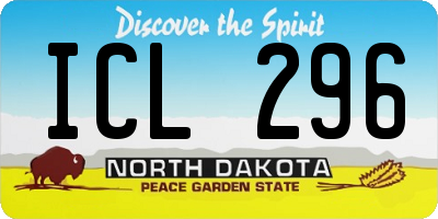 ND license plate ICL296