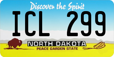 ND license plate ICL299