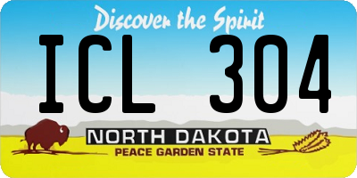 ND license plate ICL304