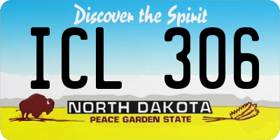 ND license plate ICL306