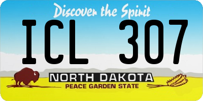 ND license plate ICL307