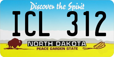 ND license plate ICL312