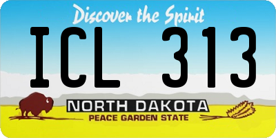 ND license plate ICL313