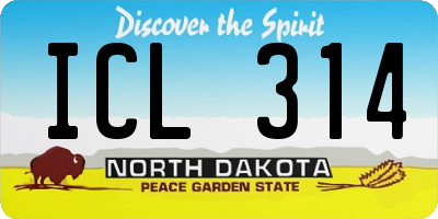 ND license plate ICL314