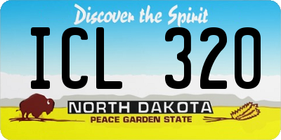 ND license plate ICL320