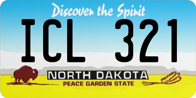 ND license plate ICL321