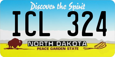 ND license plate ICL324