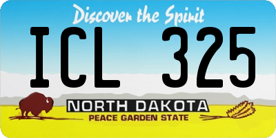 ND license plate ICL325