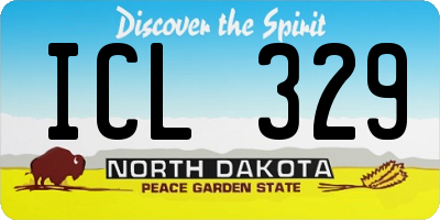 ND license plate ICL329