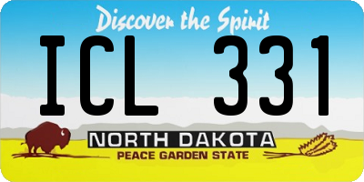 ND license plate ICL331