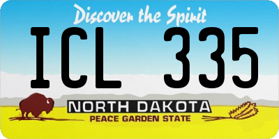 ND license plate ICL335