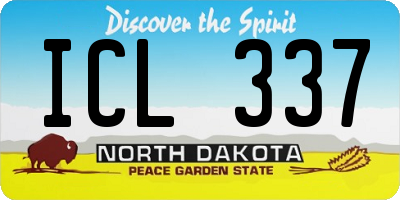ND license plate ICL337