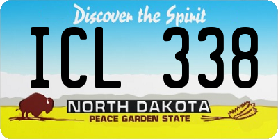 ND license plate ICL338
