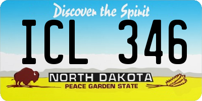 ND license plate ICL346
