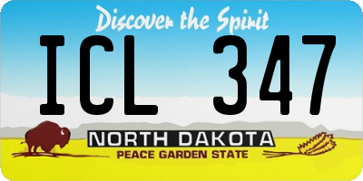 ND license plate ICL347