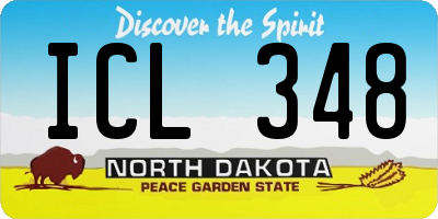 ND license plate ICL348