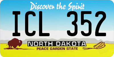 ND license plate ICL352