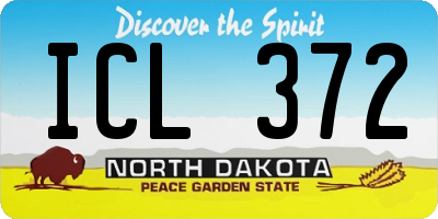 ND license plate ICL372
