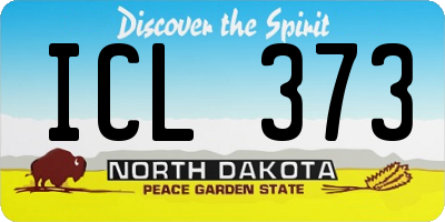 ND license plate ICL373