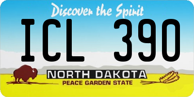 ND license plate ICL390