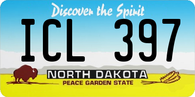 ND license plate ICL397