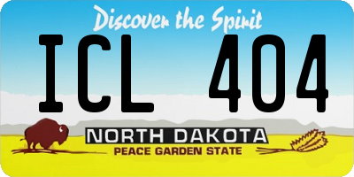 ND license plate ICL404