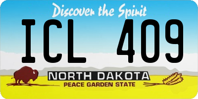 ND license plate ICL409