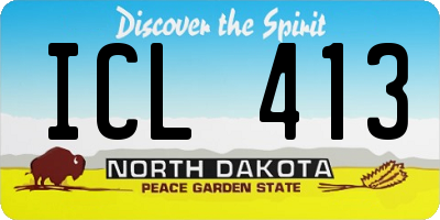 ND license plate ICL413