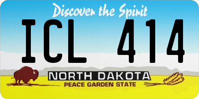 ND license plate ICL414