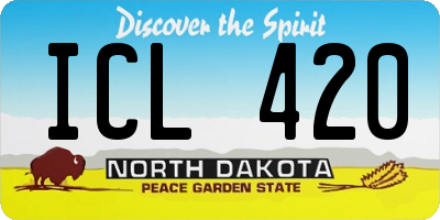 ND license plate ICL420