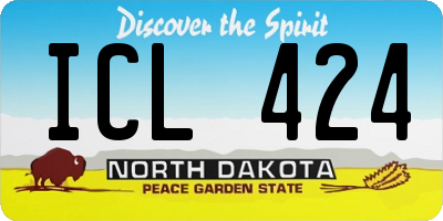 ND license plate ICL424
