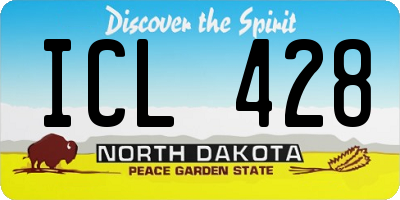 ND license plate ICL428