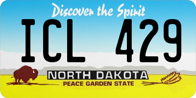 ND license plate ICL429