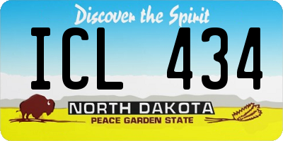 ND license plate ICL434