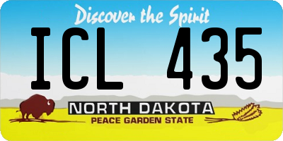 ND license plate ICL435
