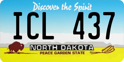 ND license plate ICL437