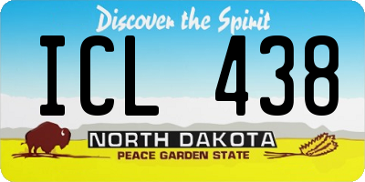 ND license plate ICL438