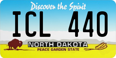 ND license plate ICL440